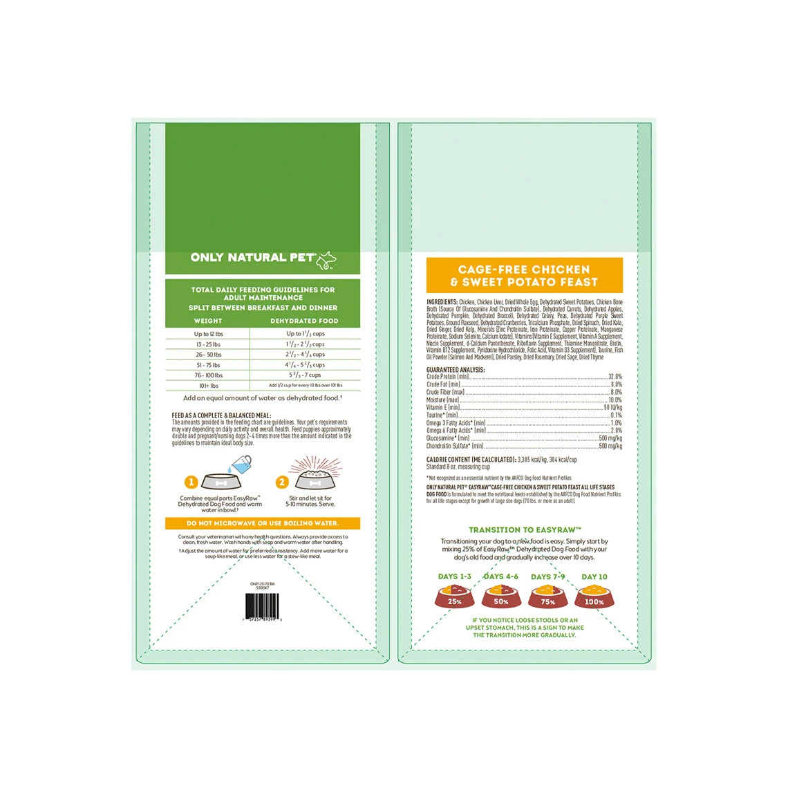 Only Natural Pet EasyRaw Cage-Free Chicken & Sweet Potato Feast Dehydrated Dog Food 5 Only Natural Pet EasyRaw Cage-Free Chicken & Sweet Potato Feast Dehydrated Dog Food - Image 5