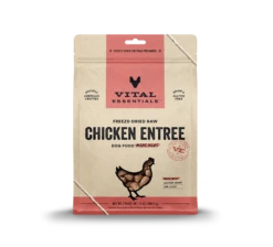 Vital Essentials Freeze Dried Mini Nibblets Dog Entree -Cat And Dog Pet Supply Store 8006ProductDetailPage Dog FreezeDriedEntree MiniNibs Chicken 14oz Hero 3