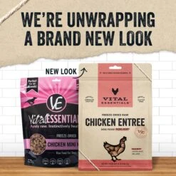 Vital Essentials Freeze Dried Mini Nibblets Dog Entree -Cat And Dog Pet Supply Store 8006 VE Dog FD ChickenMiniNibs 14oz 23v.2