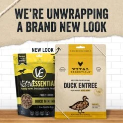 Vital Essentials Freeze Dried Mini Nibblets Dog Entree -Cat And Dog Pet Supply Store 8009 VE Dog FD DuckMiniNibs 14oz 23v.2