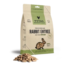 Vital Essentials Freeze Dried Mini Nibblets Dog Entree -Cat And Dog Pet Supply Store 8012ProductDetailPage Dog FreezeDriedEntree MiniNibs Rabbit 14oz Hero