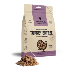 Vital Essentials Freeze Dried Mini Nibblets Dog Entree -Cat And Dog Pet Supply Store 8015ProductDetailPage Dog FreezeDriedEntree MiniNibs Turkey 14oz Hero