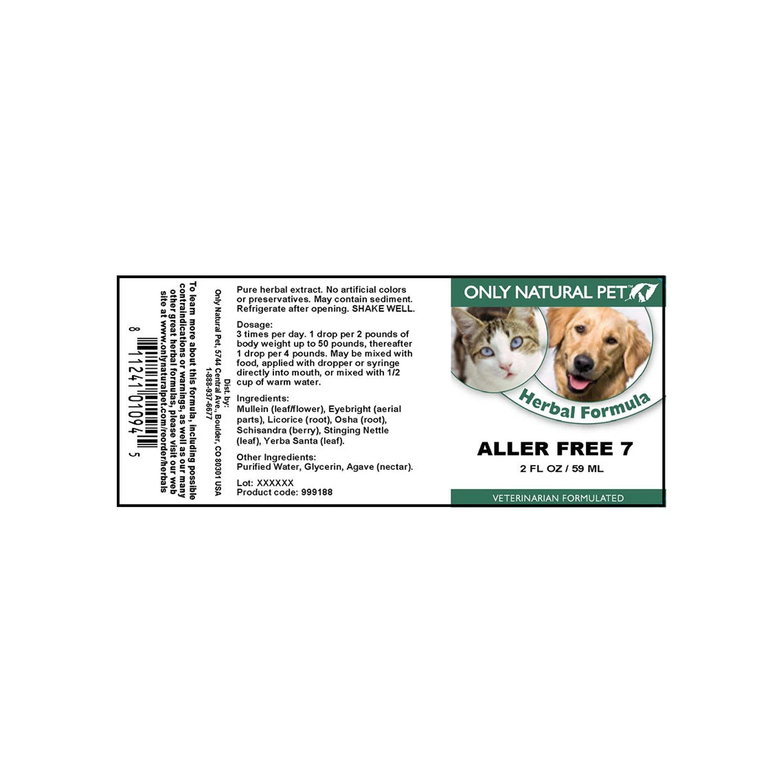 Only Natural Pet Aller Free 7 Herbal Liquid Formula For Dogs & Cats 7 Only Natural Pet Aller Free 7 Herbal Liquid Formula For Dogs & Cats - Image 7