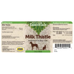 Animal Essentials Milk Thistle Herbal Supplement For Dogs & Cats 8 Animal Essentials Milk Thistle Herbal Supplement For Dogs & Cats -Cat And Dog Pet Supply Store AnimalEssentialsMilkThistleHerbalSupplementLiquidIngredients