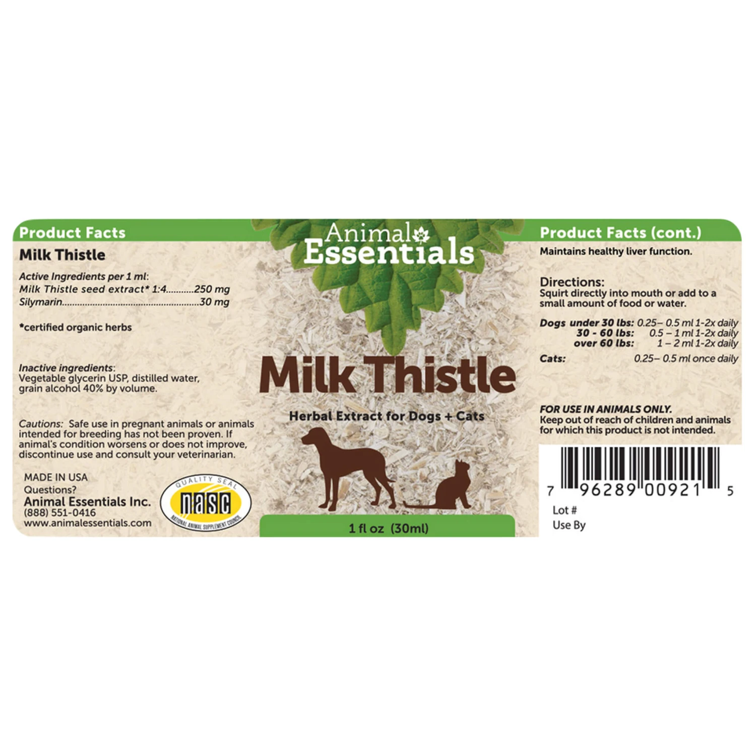 Animal Essentials Milk Thistle Herbal Supplement For Dogs & Cats 4 Animal Essentials Milk Thistle Herbal Supplement For Dogs & Cats - Image 4