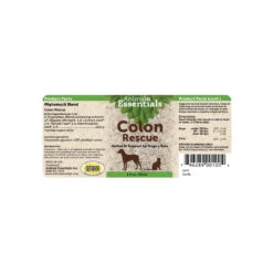 Animal Essentials Colon Rescue Herbal Digestive Aid For Dogs & Cats -Cat And Dog Pet Supply Store Animal Essentials Colon Rescue Liquid Label