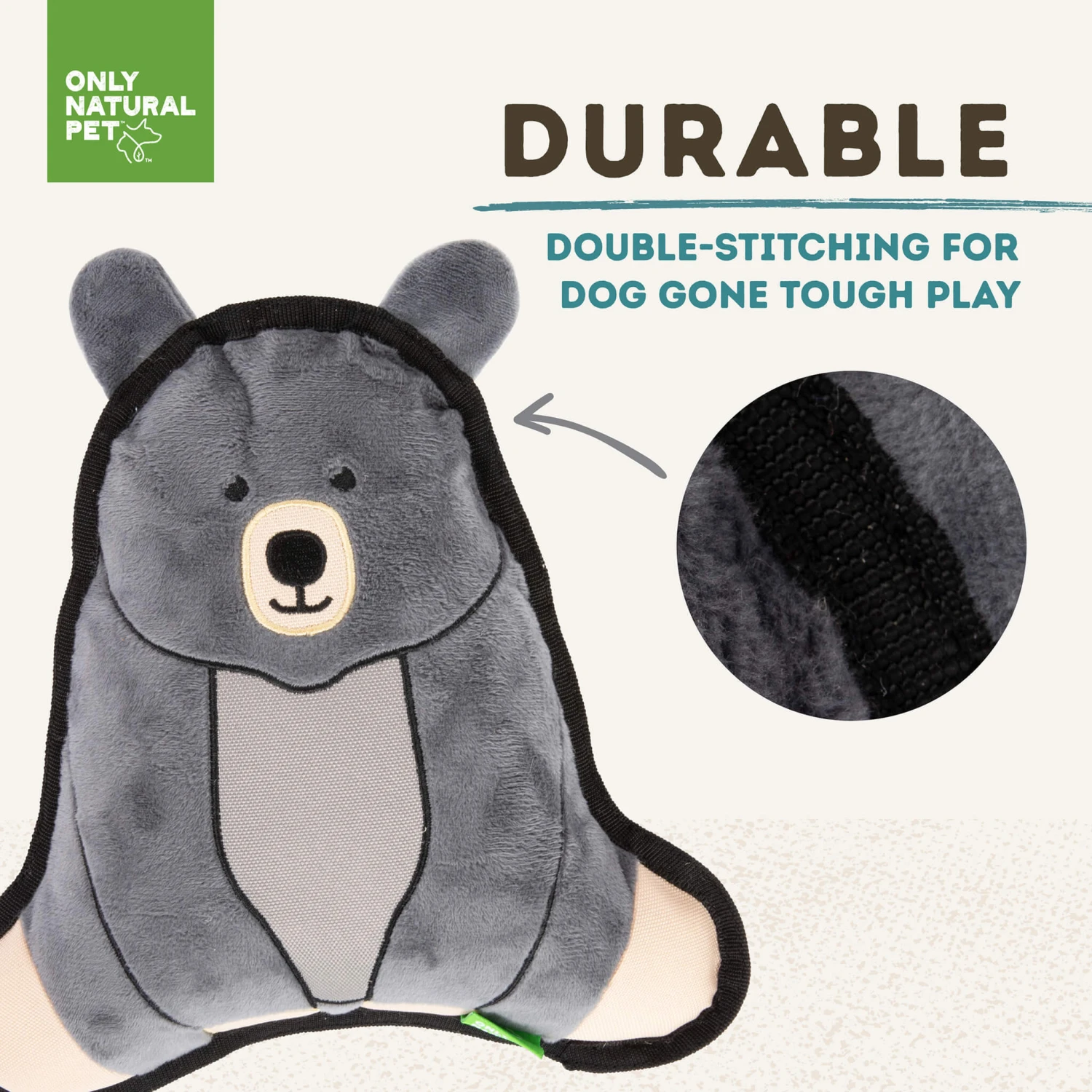 Only Natural Pet Mountain Friends Recycled Plush Dog Toys 4 Only Natural Pet Mountain Friends Recycled Plush Dog Toys - Image 4