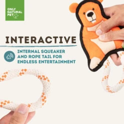 Only Natural Pet Mountain Friends Recycled Plush Dog Toys 38 Only Natural Pet Mountain Friends Recycled Plush Dog Toys -Cat And Dog Pet Supply Store BeckhamtheBeaverMountainFriendsPlushDogToyInteractive