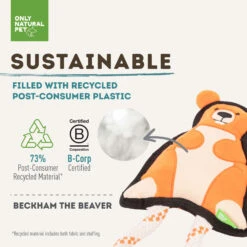 Only Natural Pet Mountain Friends Recycled Plush Dog Toys 39 Only Natural Pet Mountain Friends Recycled Plush Dog Toys -Cat And Dog Pet Supply Store BeckhamtheBeaverMountainFriendsPlushDogToySustainable