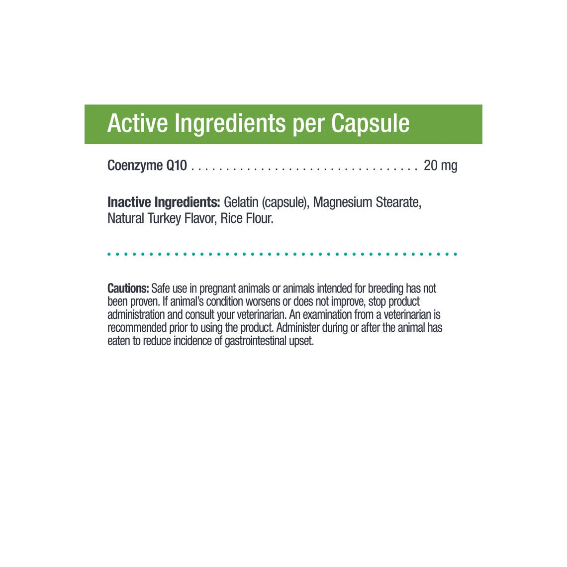 Only Natural Pet Ubiquinone CoQ10 Supplement For Dogs & Cats 2 Only Natural Pet Ubiquinone CoQ10 Supplement For Dogs & Cats - Image 2