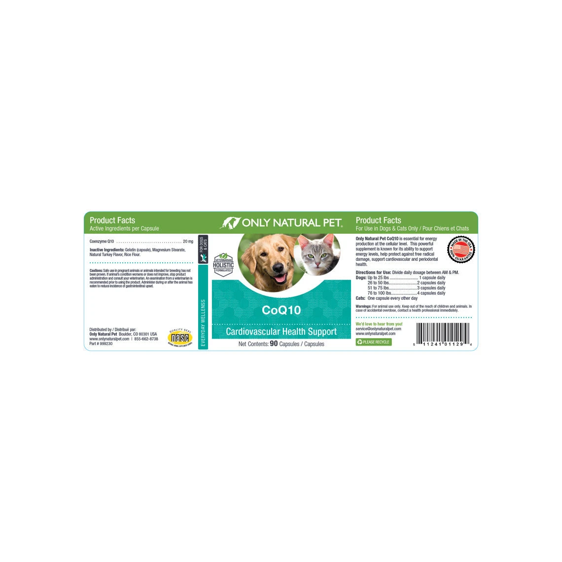 Only Natural Pet Ubiquinone CoQ10 Supplement For Dogs & Cats 8 Only Natural Pet Ubiquinone CoQ10 Supplement For Dogs & Cats - Image 8