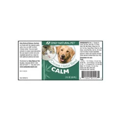 Only Natural Pet Calm Chinese Herbal Blend Anxiety Formula For Dogs & Cats 13 Only Natural Pet Calm Chinese Herbal Blend Anxiety Formula For Dogs & Cats -Cat And Dog Pet Supply Store Calm Label