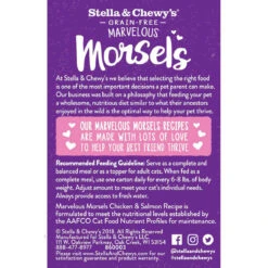 Stella & Chewy's Marvelous Morsels Cat Food Case Of 12 -Cat And Dog Pet Supply Store CatWet MarvelousMorsels ChickenSalmon Back