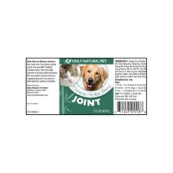 Only Natural Pet Joint Chinese Herbal Blend Mobility Formula For Dogs & Cats 14 Only Natural Pet Joint Chinese Herbal Blend Mobility Formula For Dogs & Cats -Cat And Dog Pet Supply Store Chinese Herb Joint 2 oz Label