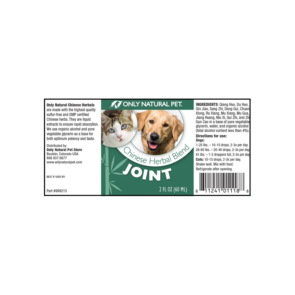 Only Natural Pet Joint Chinese Herbal Blend Mobility Formula For Dogs & Cats 6 Only Natural Pet Joint Chinese Herbal Blend Mobility Formula For Dogs & Cats - Image 6