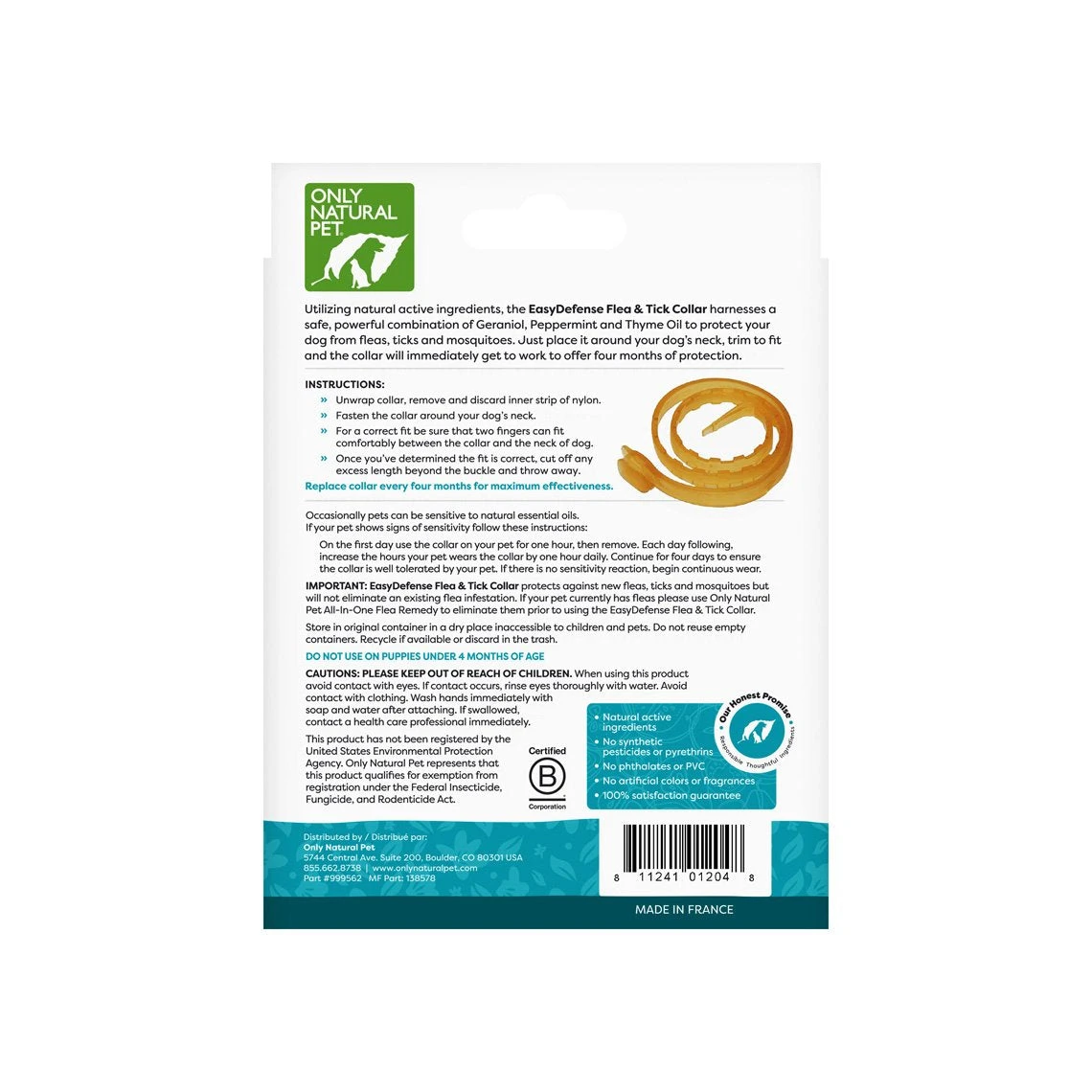 Only Natural Pet EasyDefense Flea & Tick Dog Collar Multi Pack 8 Only Natural Pet EasyDefense Flea & Tick Dog Collar Multi Pack - Image 8