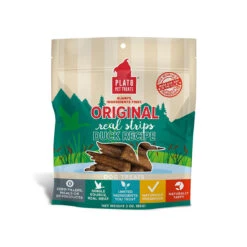 Plato Original Real Strips Meat Bars Soft Treats For Dogs -Cat And Dog Pet Supply Store Duck Front