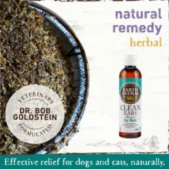 Earth Animal Herbal Topical Remedies Clean Ears Wash For Dogs -Cat And Dog Pet Supply Store EarthAnimal CleanEars Alt1
