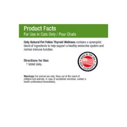 Only Natural Pet Feline Thyroid Wellness Support Supplement For Cats -Cat And Dog Pet Supply Store Feline Thyroid Wellness Dosage