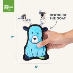 Only Natural Pet Mountain Friends Recycled Plush Dog Toys 34 Only Natural Pet Mountain Friends Recycled Plush Dog Toys -Cat And Dog Pet Supply Store GertrudetheGoatMountainFriendsPlushDogToySize