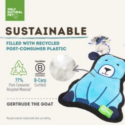 Only Natural Pet Mountain Friends Recycled Plush Dog Toys 32 Only Natural Pet Mountain Friends Recycled Plush Dog Toys -Cat And Dog Pet Supply Store GertrudetheGoatMountainFriendsPlushDogToySustainable