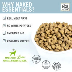 I And Love And You Naked Essentials Dry Dog Food -Cat And Dog Pet Supply Store IandloveandyouNakedEssetialsLamb BisonDog4lbProductFacts
