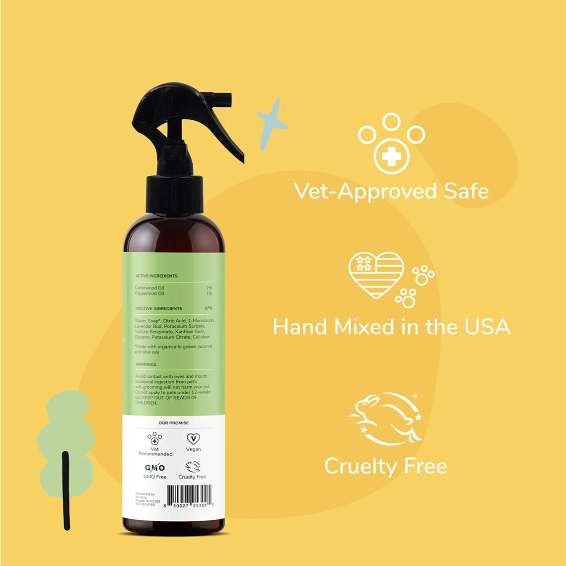 Kin + Kind Flea & Tick Protect Spray For Dogs & Cats 2 Kin + Kind Flea & Tick Protect Spray For Dogs & Cats - Image 2