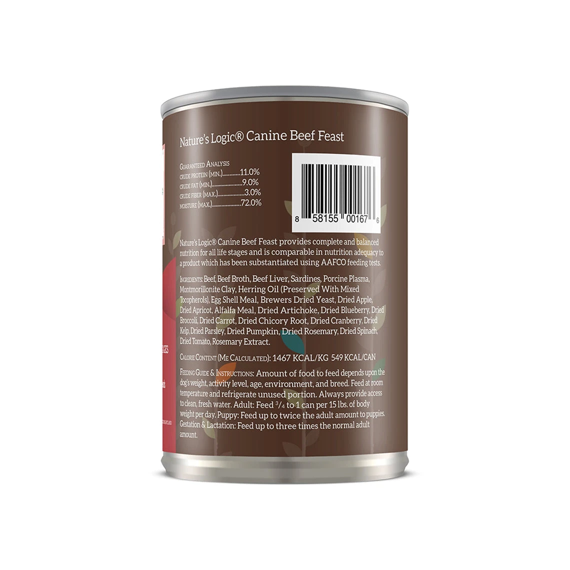 Nature's Logic Canine Beef Feast 13.2 Oz Canned Wet Food For Dogs 2 Nature's Logic Canine Beef Feast 13.2 Oz Canned Wet Food For Dogs - Image 2