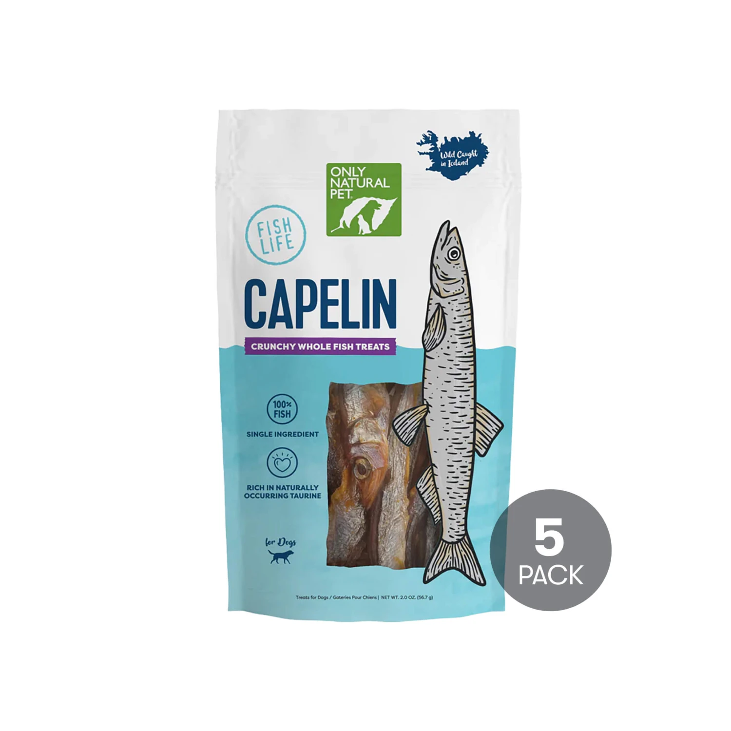 Only Natural Pet Capelin Crunchy Wild Caught Whole Fish Single Ingredient Dog Treats 3 Only Natural Pet Capelin Crunchy Wild Caught Whole Fish Single Ingredient Dog Treats - Image 3