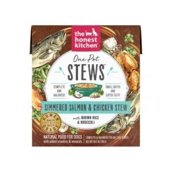 The Honest Kitchen One Pot Stew Dog Wet Food -Cat And Dog Pet Supply Store OnePotStewSimmeredSalmon ChickenStewwithBroccoli BrownRice10.5ozCarton