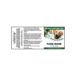 Only Natural Pet Para-Gone Herbal Formula -Cat And Dog Pet Supply Store Para Gone Label 2 oz