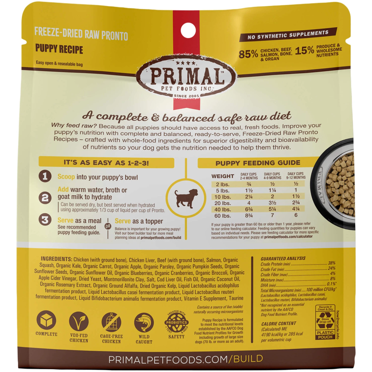 Primal Pet Foods Pronto Freeze-Dried Raw Puppy Food 6 Primal Pet Foods Pronto Freeze-Dried Raw Puppy Food - Image 6
