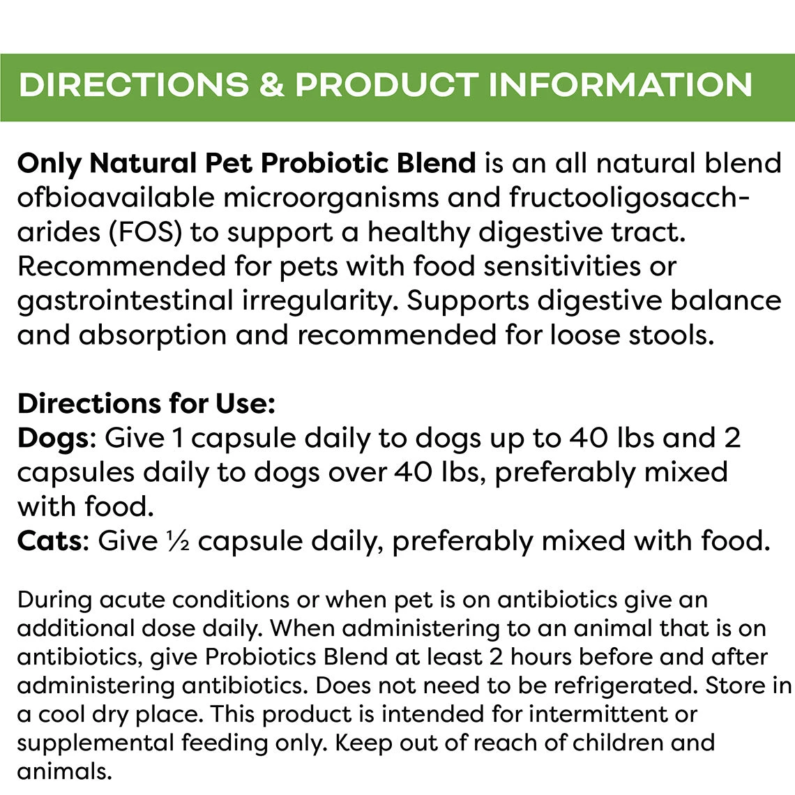 Only Natural Pet Probiotic Blend 6 Only Natural Pet Probiotic Blend - Image 6