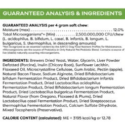 Only Natural Pet Probiotic Blend 28 Only Natural Pet Probiotic Blend -Cat And Dog Pet Supply Store Probiotic Blend Soft Chews Guaranteed Analysis Ingredients