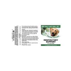Only Natural Pet Respiratory Support Herbal Formula -Cat And Dog Pet Supply Store Respiratory Support 2 oz Label