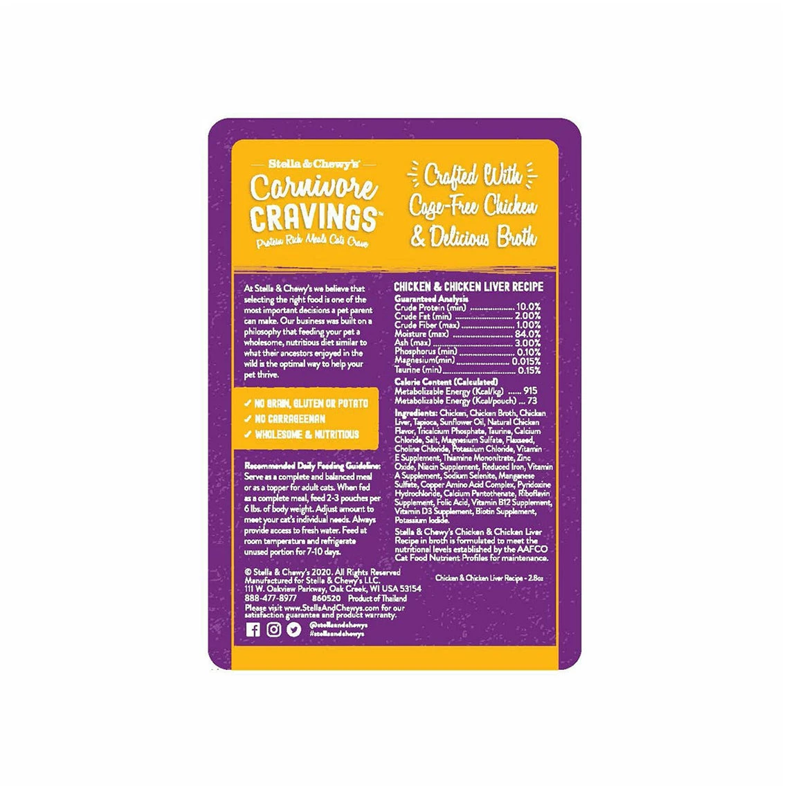 Stella & Chewy's Carnivore Cravings Wet Cat Food Case Of 24 2 Stella & Chewy's Carnivore Cravings Wet Cat Food Case Of 24 - Image 2