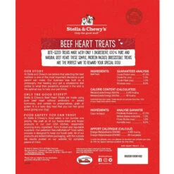 Stella & Chewy's Freeze-Dried Raw Single Ingredient Treats -Cat And Dog Pet Supply Store Stella Chewy sFreeze DriedRawSingleIngredientTreatsBeefHeartBackofBag