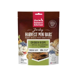 The Honest Kitchen Jerky Harvest Mini Bars 4 Oz Treats For Dogs -Cat And Dog Pet Supply Store THK HarvestMiniBars Chicken Front