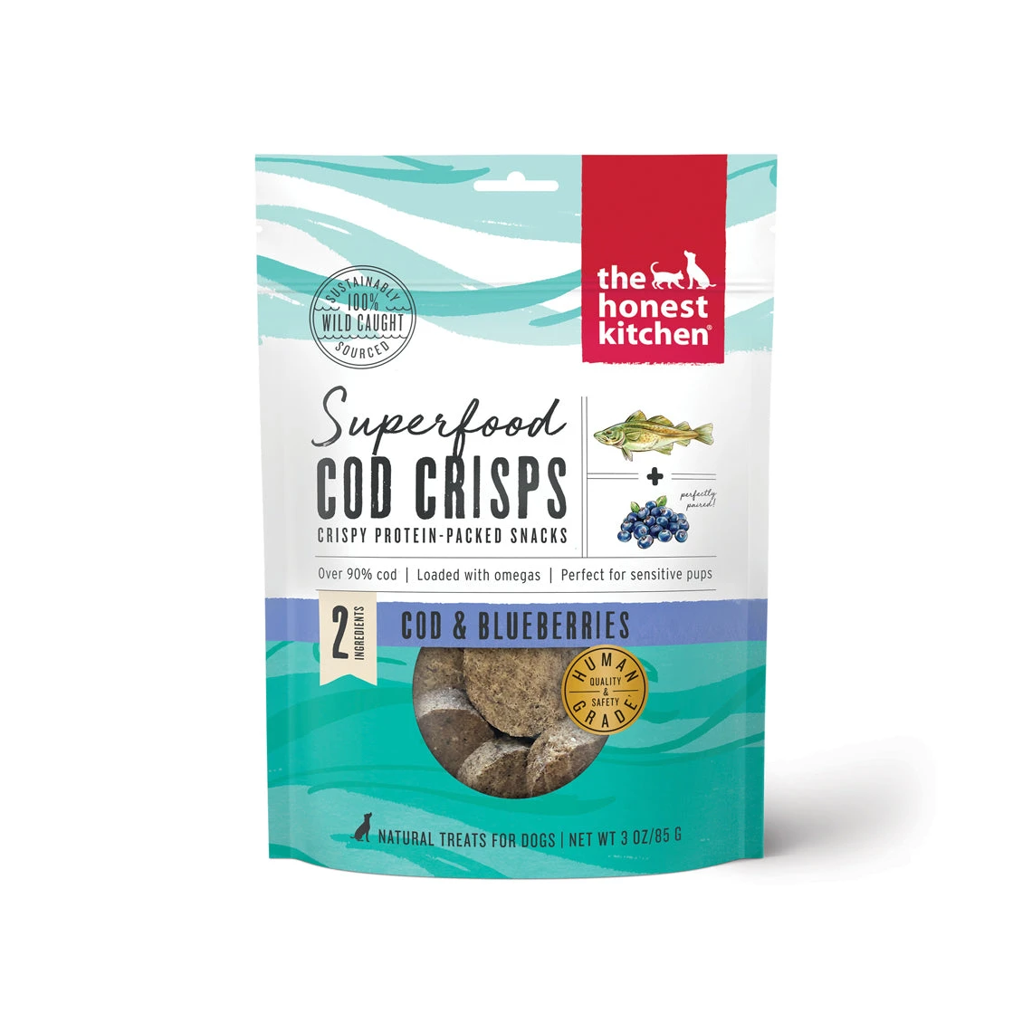 The Honest Kitchen Superfood Crisps Cod Fish Treats For Dogs 1 The Honest Kitchen Superfood Crisps Cod Fish Treats For Dogs