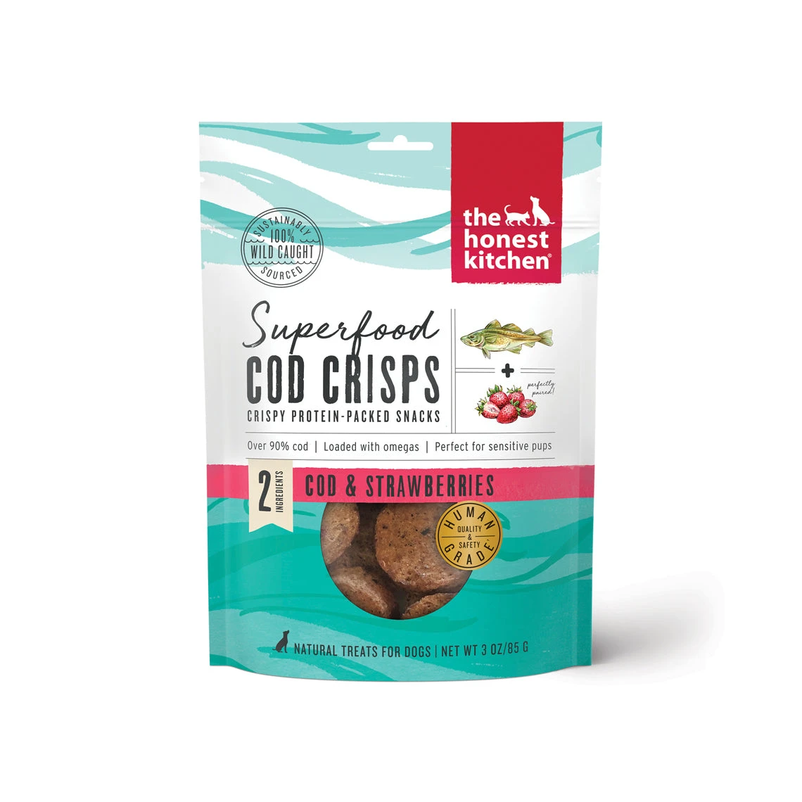 The Honest Kitchen Superfood Crisps Cod Fish Treats For Dogs 5 The Honest Kitchen Superfood Crisps Cod Fish Treats For Dogs - Image 5