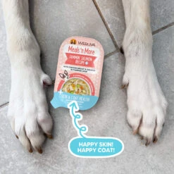Weruva Meals 'n More Skin & Coat Wet Dog Food 24 Weruva Meals 'n More Skin & Coat Wet Dog Food -Cat And Dog Pet Supply Store WeruvaMeals nMoreSkin CoatWetDogFoodJammin SalmonLifestyle